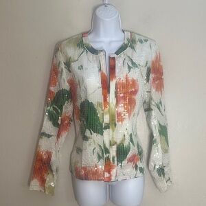 Chico's Multicolor Floral Blazer
